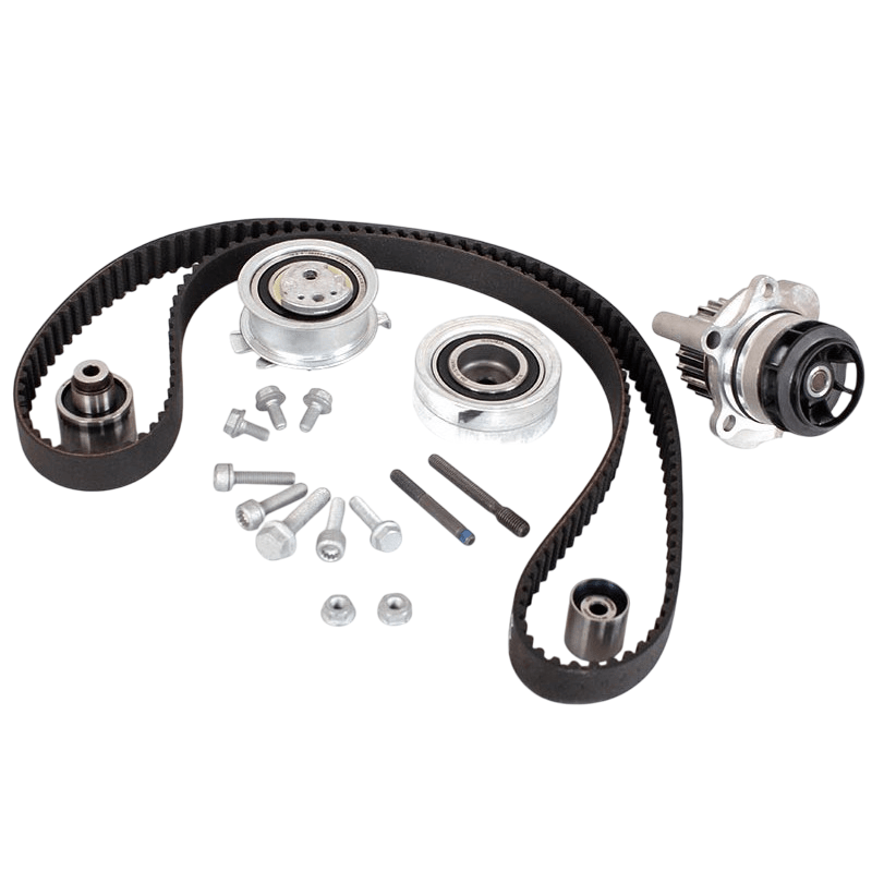 Timing Belt Kit with Water Pump for VW Polo/Golf VI/Beetle/Passat CC 1.6TDI 1.2TDI - 03L198119B (Includes Tensioner, Pulleys, Bolts) - Macshap