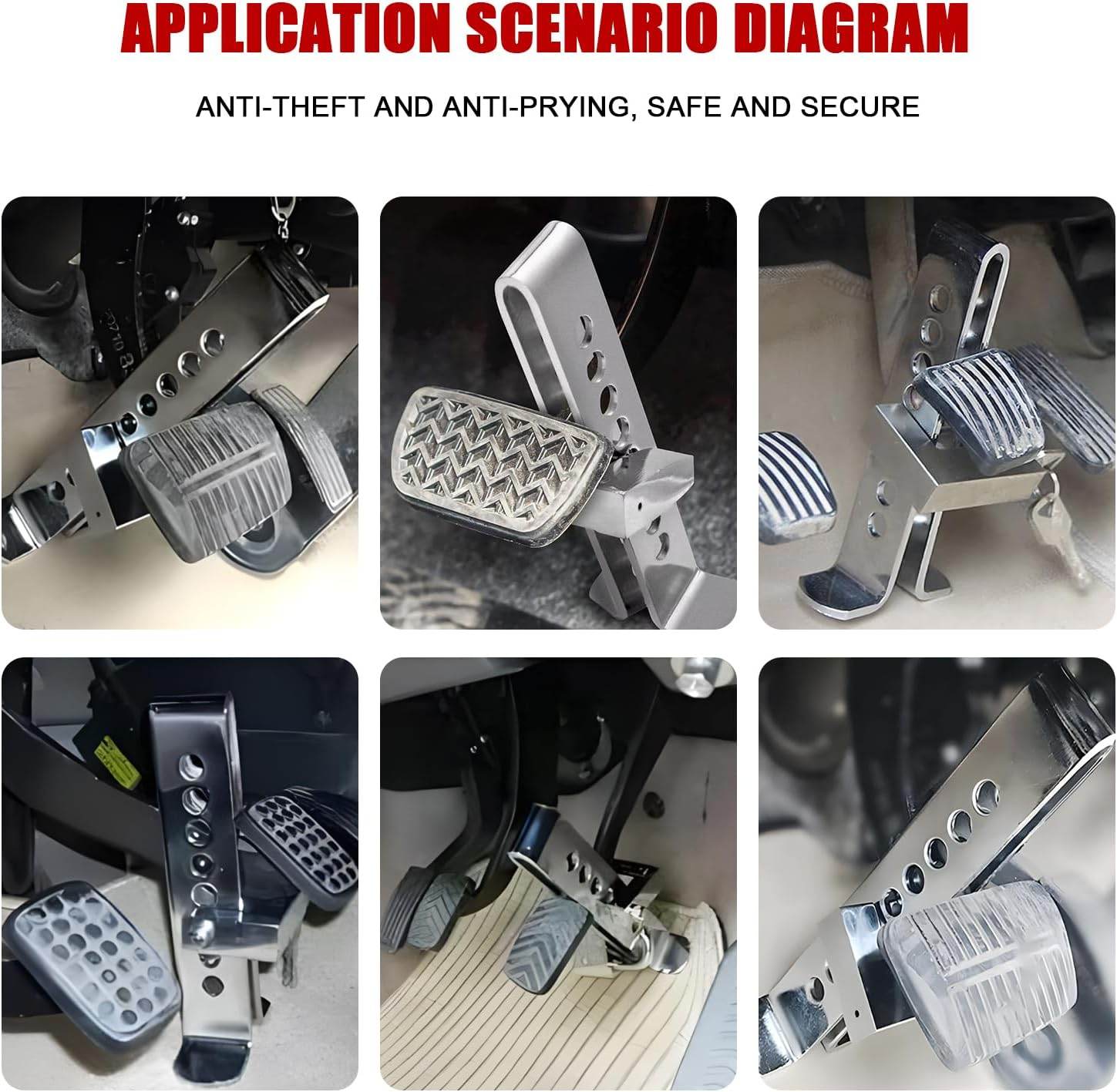 Heavy-Duty Clutch/Brake Pedal Lock – Ultimate Car Anti-Theft Device - Macshap